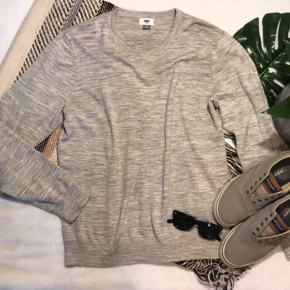👟NWOT MENS OLD NAVY TAN CREWNECK SWEATER👟LARGE